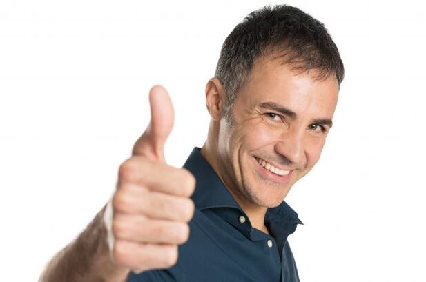The man is satisfied with the treatment of prostatitis with drugs